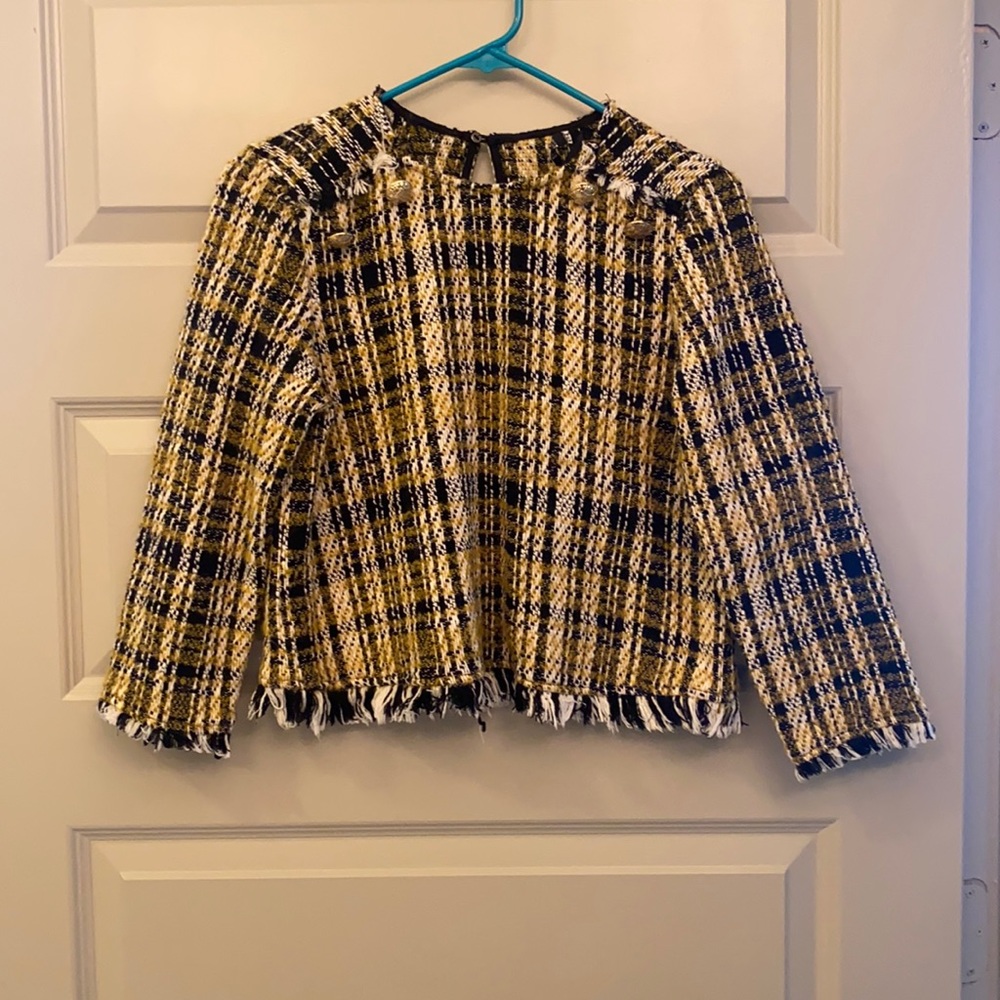 Checkered print sweater